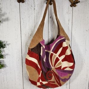 Lucky Brand colorful leather hobo bag